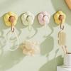 Flower Shape Vacuum Hangers No Punching Towel Hook Multipurpose Suction Cup Hook Bathroom