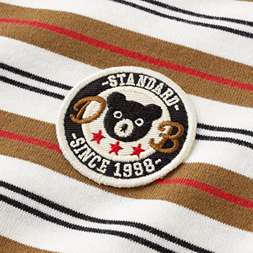 Футболка Miki House 60-5228-579 Double-Bee, с длинным рукавом, с каймой, тонкая, для мальчиков, для девочек, для малышей, для детей, детская одежда, коричневый, 6-12 месяцев