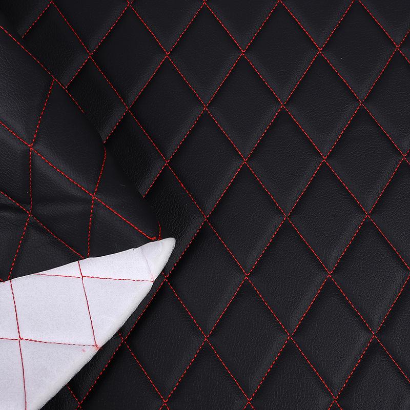Thick Faux Leather Embroidered Car Interior Floor Mats & Headliner Trim