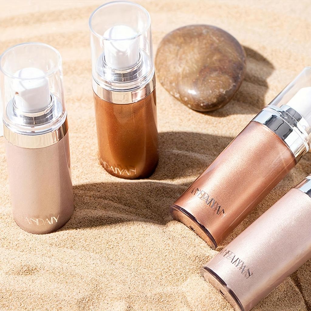 4 Shade Radiant Glow Highlighter Cream - Waterproof & Long-lasting Shimmer Makeup for Face & Body Full Body Gloss Liquid Highlighter