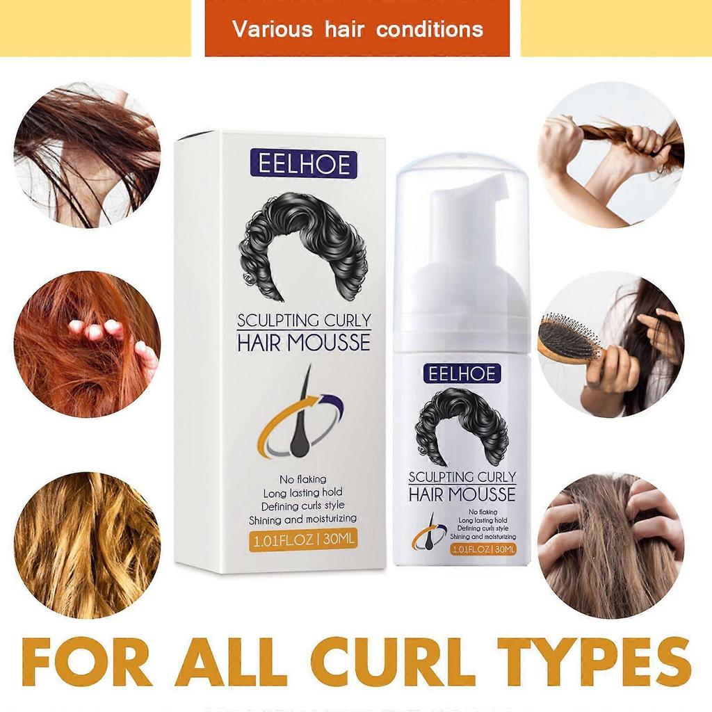 Hair styling elastic agent full, natural, fluffy, moisturizing and refreshing hair styling care elastic agent 30ml