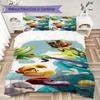 Rayman Pattern Bedding uilt Set uilt Cover Pillowcase Home Decoration Birthday Gift (1 * duvet cover + 2 * pillowcase without core)129