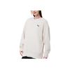 New PUMA ESS CREW FL Sweatshirt Unisex Snow White 632292-87