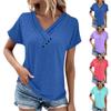 Летние топы для женщин, однотонные женские топы с v-образным вырезом и короткими рукавами, удобные женские топы, футболки большого размера