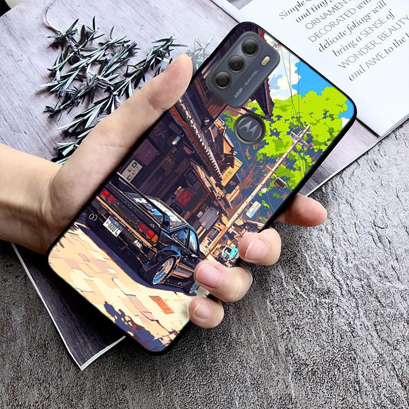 Чехол для телефона для Moto G85 G55 G05 G14 G75 G31 G50 G10 G20 G30 G60 G13 G32 G84 G54 G53 G72 G24 Power Япония Автомобиль Аниме