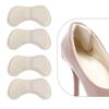 2 Pairs Beige Heel Grips Pads Liner Cushions For Loose Shoes New Shoes Foot Care
