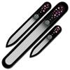 Set of 3 Black Crystal Nail Files with Crystals WB-BMS