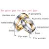 Fashion Gold Plated Titanium Steel Lover Ring Wedding Band Bridal Jewelry Gift AVE