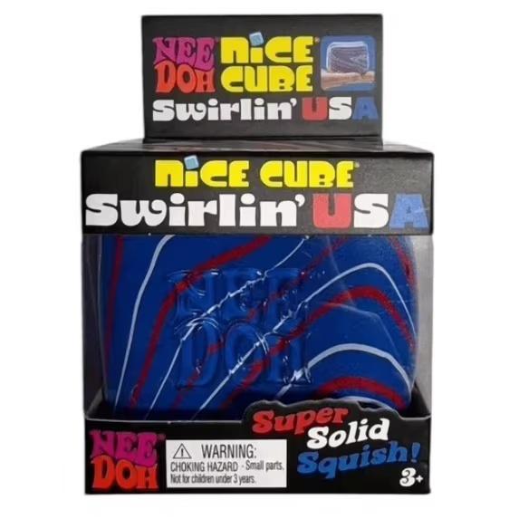 Needoh Nice Cube Swirlin’ США лимитированный Сенсорный Куб для снятия стресса Антистресс Сжимаемый Объект Для концентрации Население с СДВГ