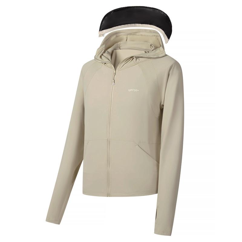 UPF50+Ice Silk Солнцезащитное женское летнее оригинальное пряжа с защитой от УФ-излучения тонкое дышащее солнцезащитное пальто