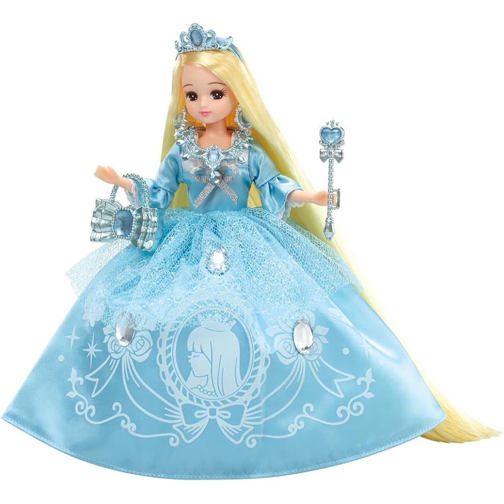 Takara Tomy Licca-chan Dress LW-22 Fantasy Princess Shining Blue Dress Dress-Up Toy for Ages 3 and Up