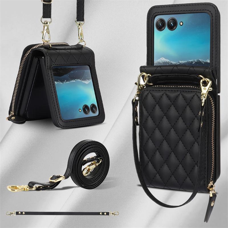 For Motorola Razr 50 Ultra Case Small Fragrance Crossbody Lanyard Skin Friendly Soft Leather Phone Bag Razr Plus 2026 Accessory