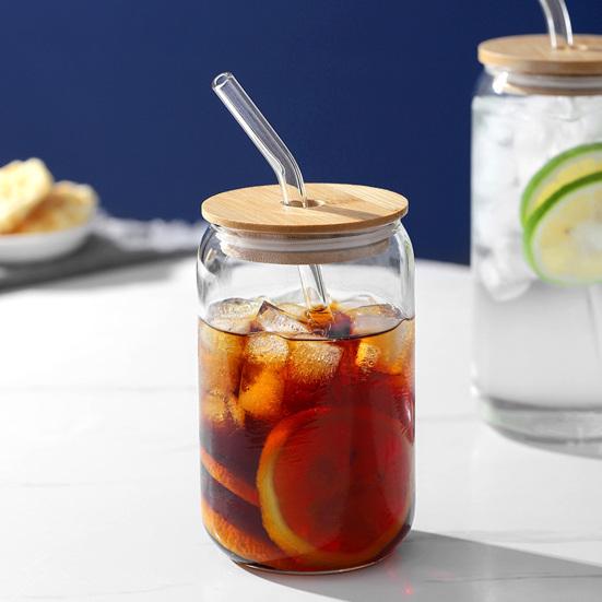 Меняющие цвет стеклянные стаканы с крышками и соломинками 16/20 унций, мультяшные, летние, для холодного кофе, холодный тамблер, персонализированный стеклянный контейнер для напитков