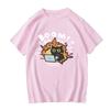 Футболка Boom CAT Mental Pure Cotton с короткими рукавами для мужчин и женщин 2024 года, новые футболки свободного покроя с рисунком