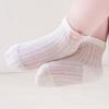 3 пары/комплект летних носков для новорожденных девочек и мальчиков, милые сетчатые тонкие носки с рисунком для младенцев, короткие носки для детей от 0 до 5 лет