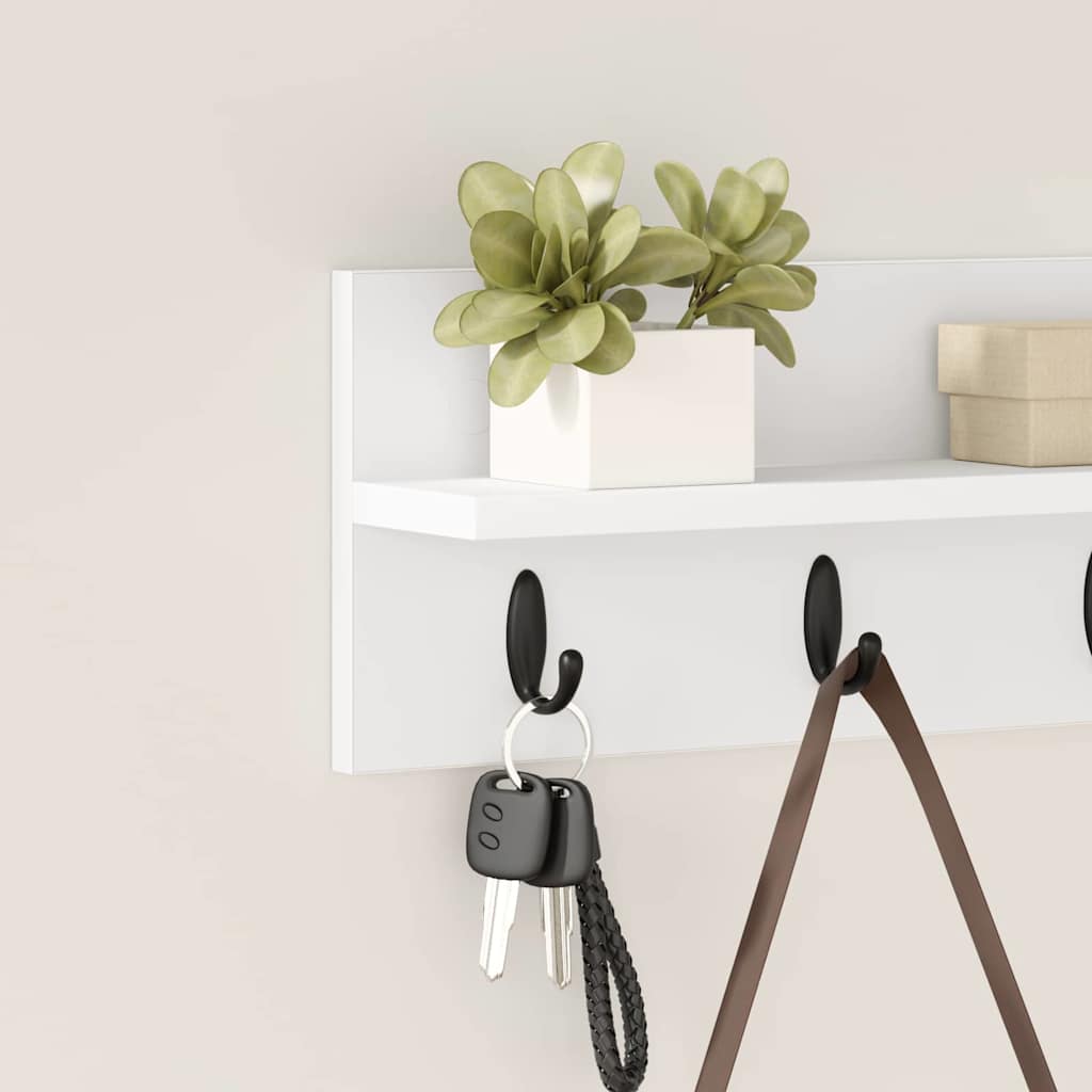 Wall Mounted Nightstand White 40 x 10.5 x 18 cm Engineered Wood