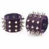 2pcs/set Adjustable Punk Goth Bracelet Wide PU Leather Bangle Leopard Wristband  Harajuku
