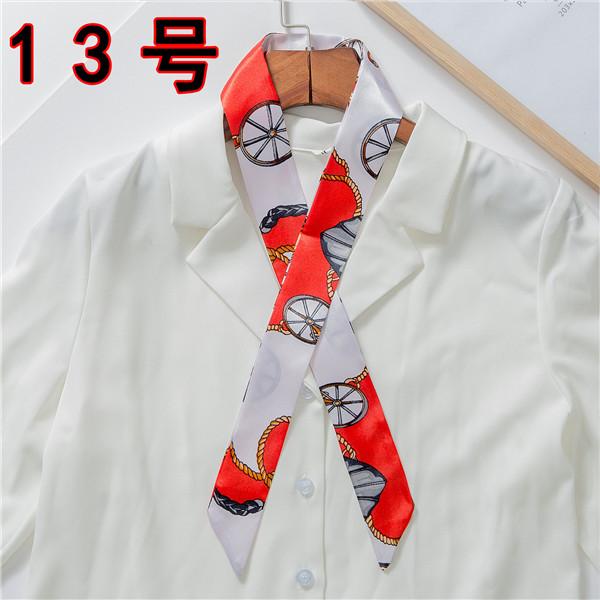 Luxury Brand Bag Scarf Foulard Femme Hijab Scarf Women Hair Silk Scarf Handle Bag Ribbons Long Skinny Scarves