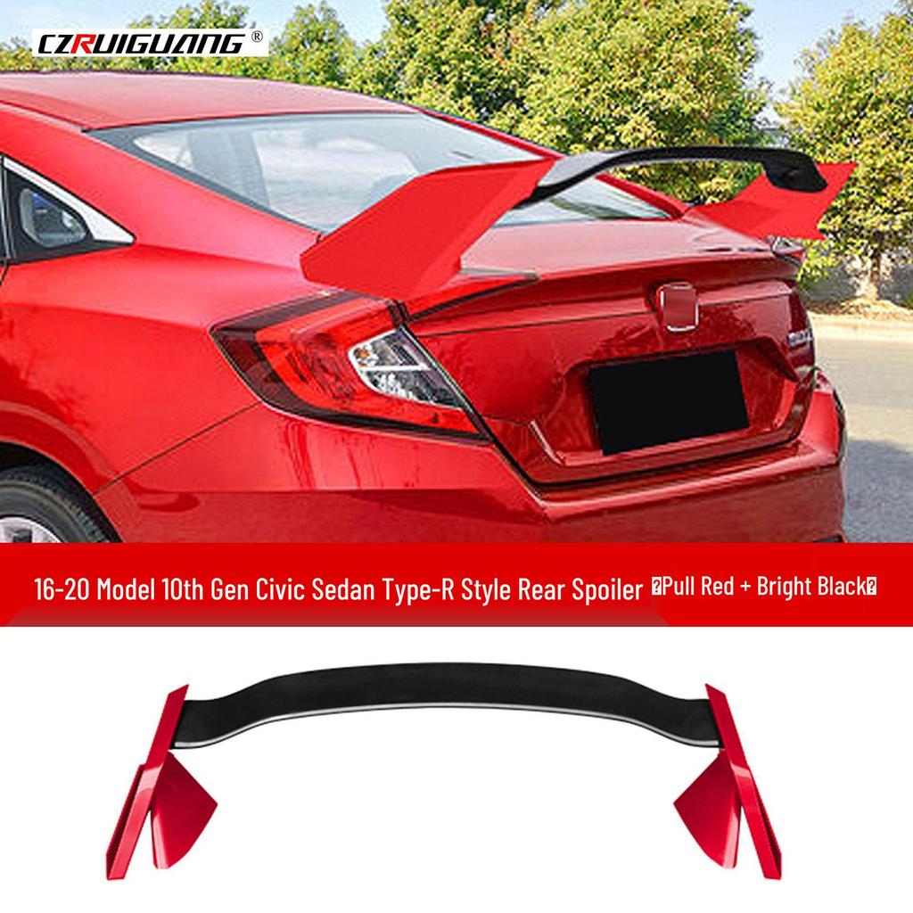Комплект заднего спойлера и дефлектора крыши для Honda Civic Sedan Type R 16-20 Gen
