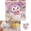 Cute Sanrio Series Plush Keychain Adorable Stuffed Dog Bag Charm Soft 10cm