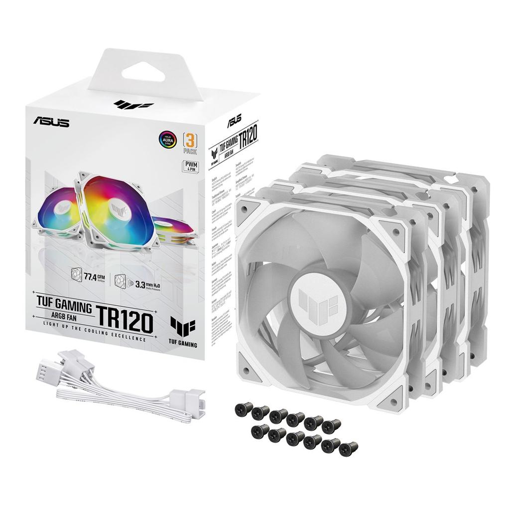 Asus tuf gaming tr120 argb white 3in1 fan