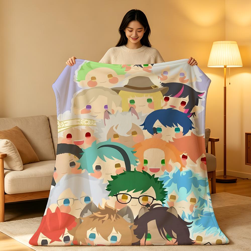 Game T-Twisted Wonderland Jamil Viper Anime Design Throw Soft Warm Flannel Blanket Lightweight for Sofa Bed Couch Travel Adults