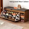 Shoe Cabinet Stool Household Entrance Wooden Shoes Changing Benchs Cabinet Seat Stools Integrated Large Capacity Shoe Rack Bench