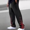 Men's SweatpantsNew Men's Buttoned Webbing Casual Pants Funky Straight Pants Outdoor Trousers