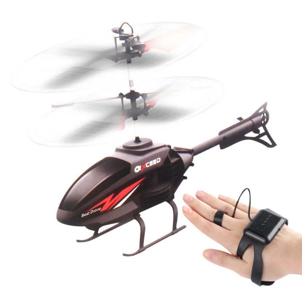 Flying Helicopter Induction Helicopter Watch Wrist Mini RC Plane  Children Gift
