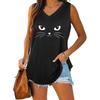 Women Fashion V Collar Tank Top Women Casual Sleeveless T-shirt