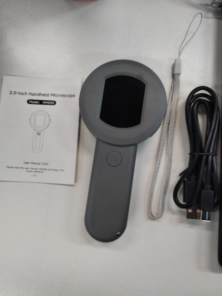Handheld Digital Magnifying Glass Digital Microscope for Adults Kids 100X Magnification 2.0 Inch Screen Manual 16M Photo Built-in Battery LE