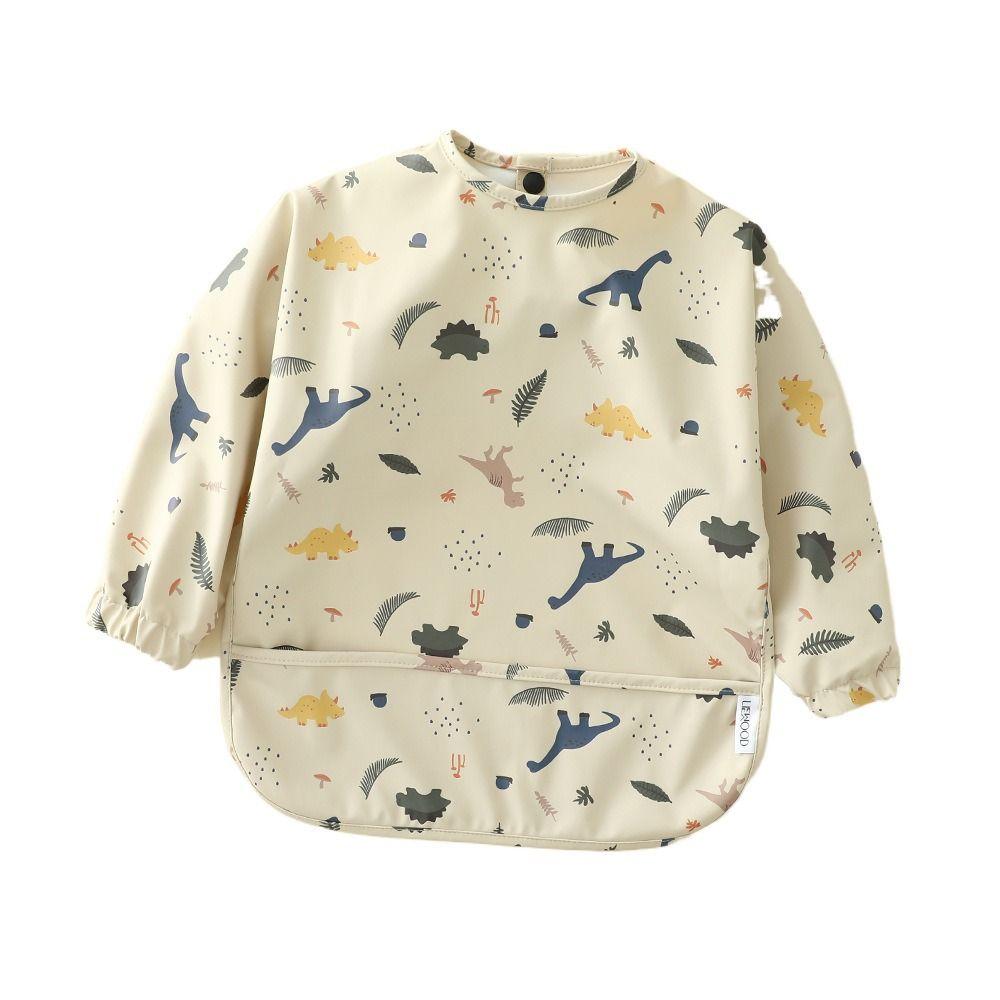 Full Sleeve Mess Proof Baby Bib Machine Washable Baby Smock Soft Full Coverage Apron Baby