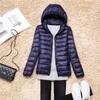 Women Puffer Jacket 8 Colors Plus Size  Female Ultra Lightweight Packable Hooded Down Coats