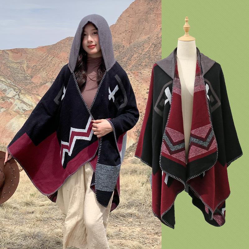 Дышащая, теплая и универсальная домашняя, осенне-зимняя женская шаль для путешествий, толстый плащ, одеяло с кондиционером