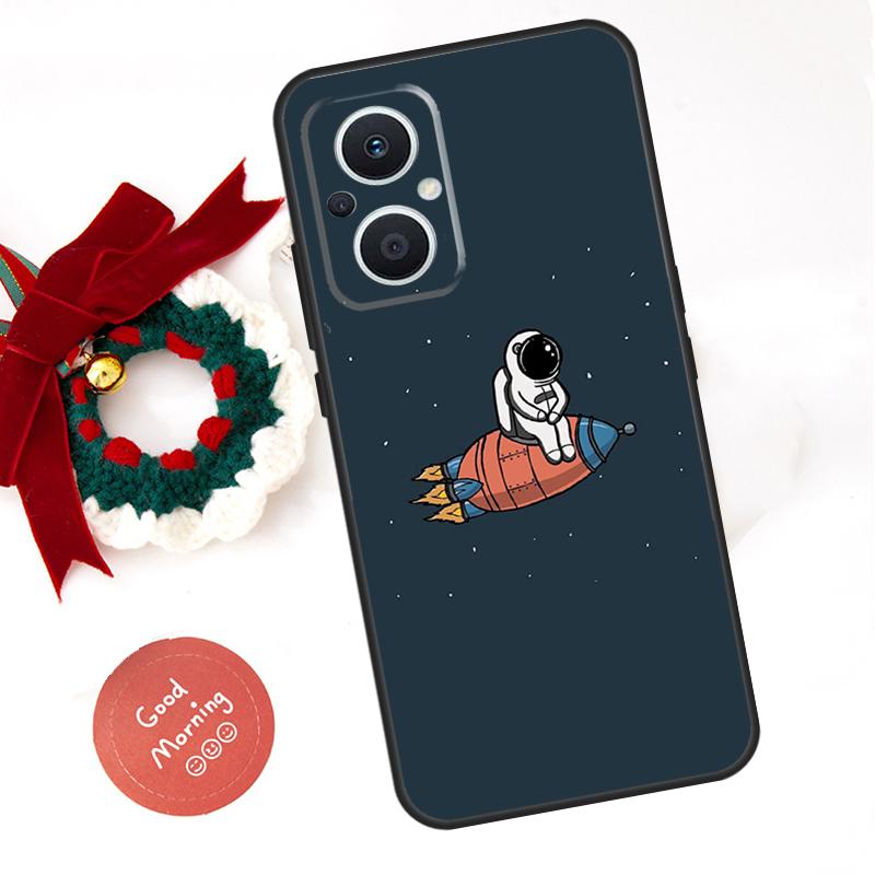 Чехол Funda Милый Астронавт со Звездой для OPPO Reno 13 F 14 10 11 12 Pro 12F 11F 14F 7 8 Lite Чехол OPPO Find X9 X8 X6 X5 Pro