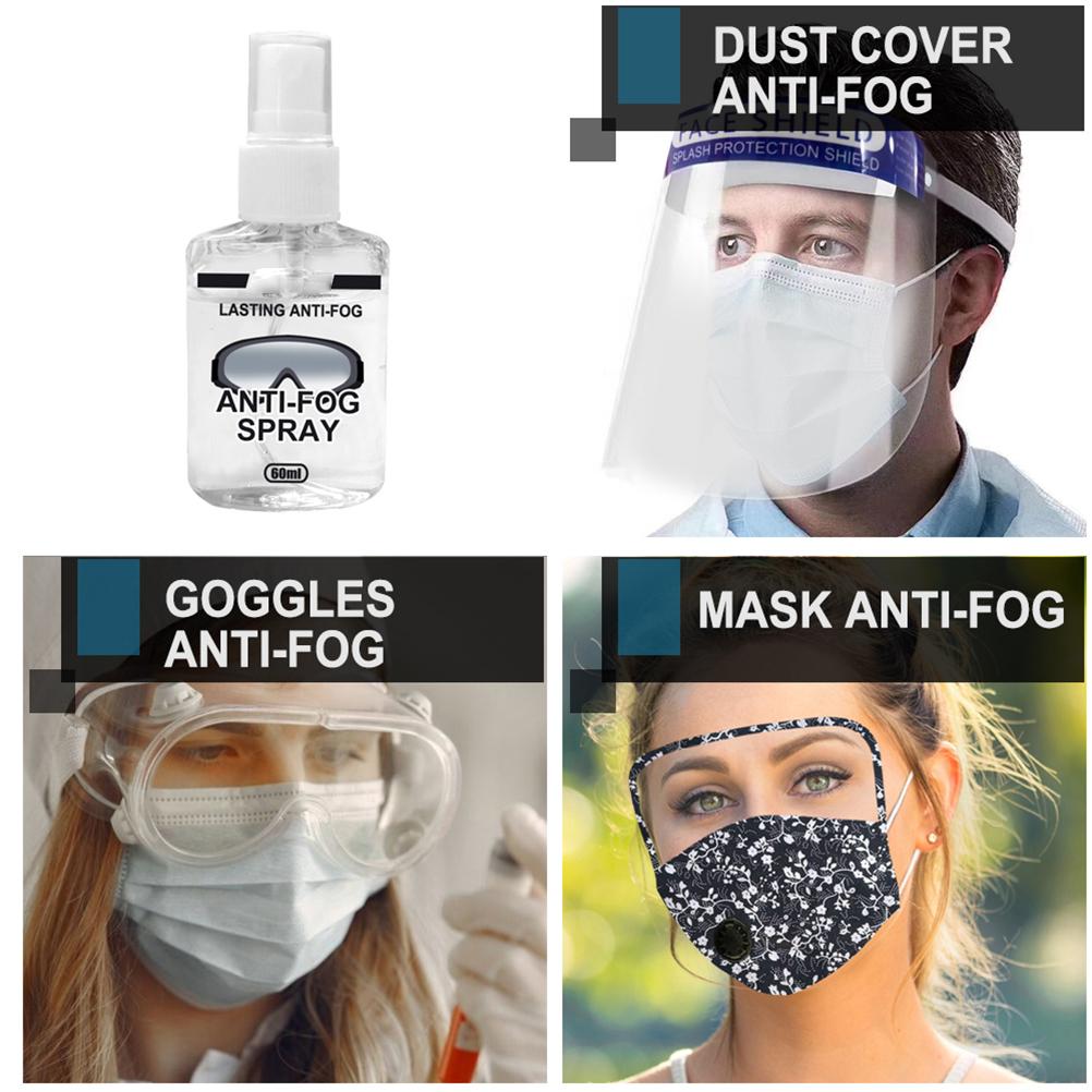 Anti Fog Spray Eyeglass Lens Cleaner Long Lasting Defogger for Glasses Goggles Ski Masks Mirrors