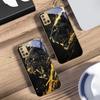 Спокойная черная пантера Для Samsung A 01 52S A04 A05S A10 A12 A13 22 23 24 36 42 M02 Note 10 20Ultra 8 9 Золотой стеклянный чехол для телефона