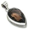 Natural Smoky Quartz Gemstone 925 Solid Sterling Silver Gift Pendant 1.50" V8A63