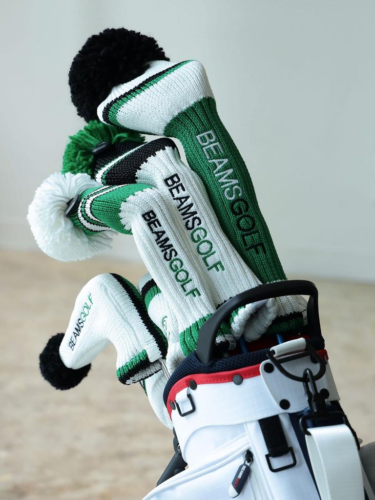 Beams Golf Футболка с коротким рукавом, вязаная, чехол для головы 2 (Фэрвэй Вуд) Зеленый - 81040135833