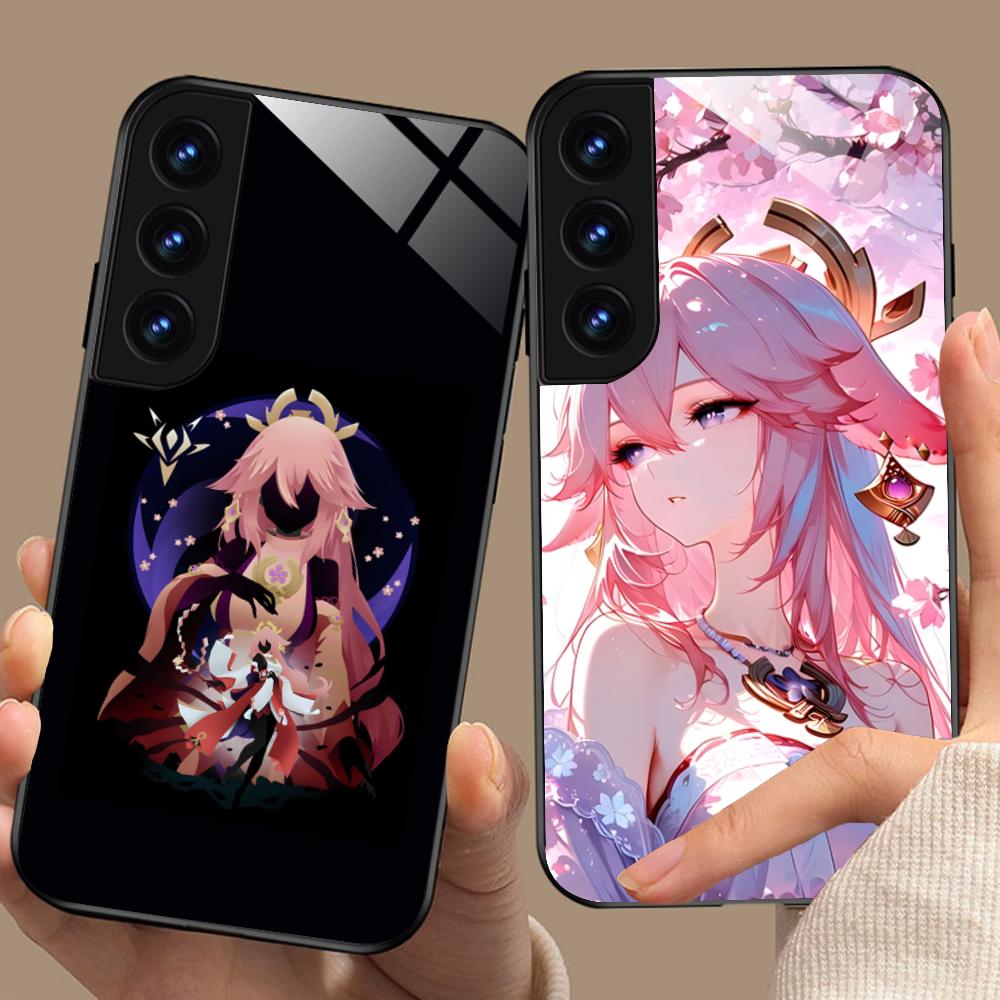 Игровой чехол GI Miko Glass для мобильного телефона Samsung Galaxy A56 55 54 53 52 51 36 35 34 23 16 15 5G Цветная крышка