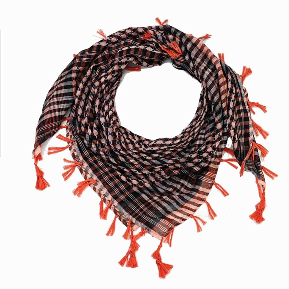 with Tassel Head Neck Scarf Costume Desert Scarf Arabic Scarf Arab Shemagh Headscarf  for Men Women