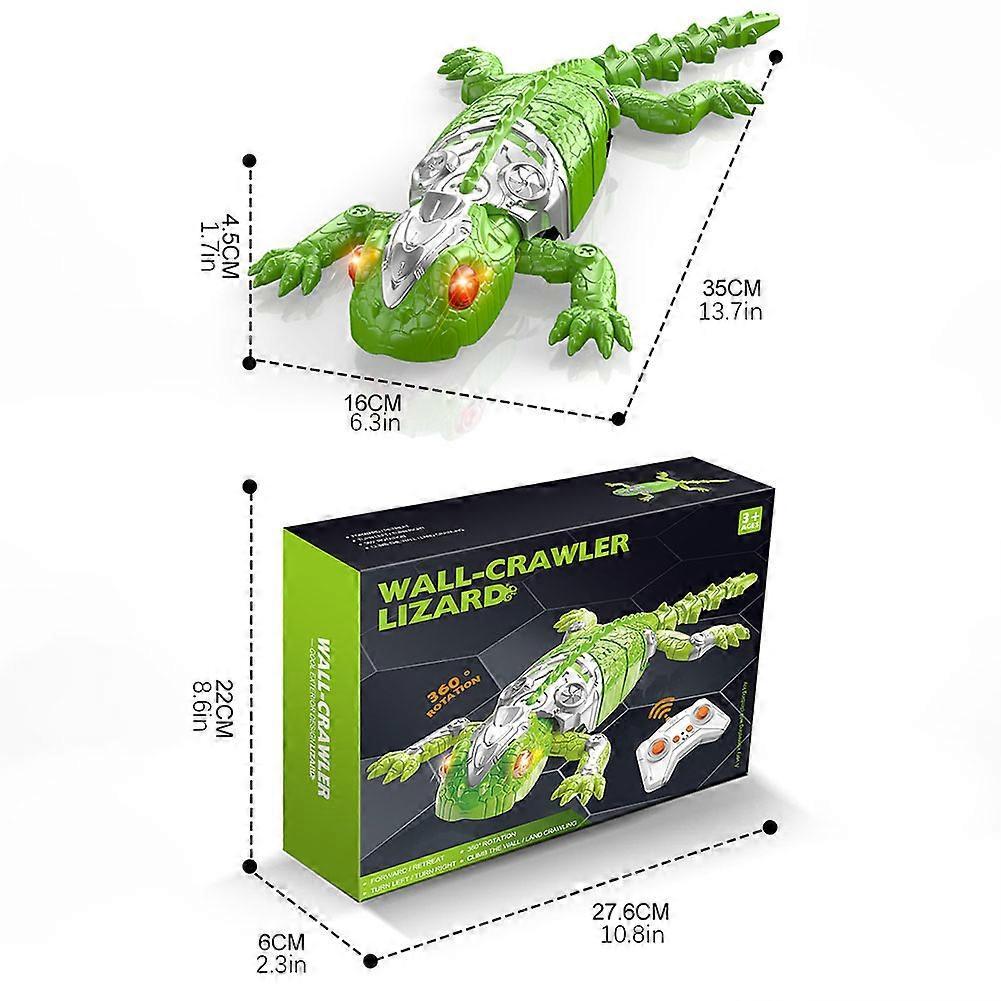 Wall Climbing Lizard for kids, Electric Lizard Robot Toy, Wall Crawler Gecko Remote Control Toy Christmas Birthday Gift for Kids