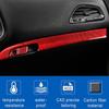 3Pcs Red Carbon Fiber Copilot Dashboard Panel Cover Trim For Dodge Charger 2015+