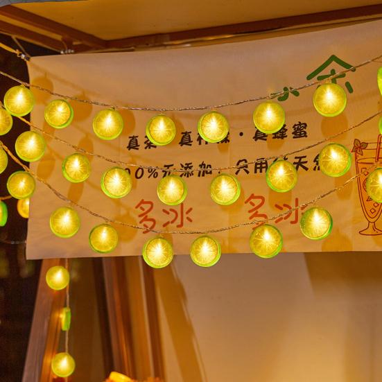 Декоративные гирлянды Мягкий свет Не бликующий Многофункциональный Работающий от батареек Гирлянда в виде апельсиновых долек Светодиодные подвесные лампы