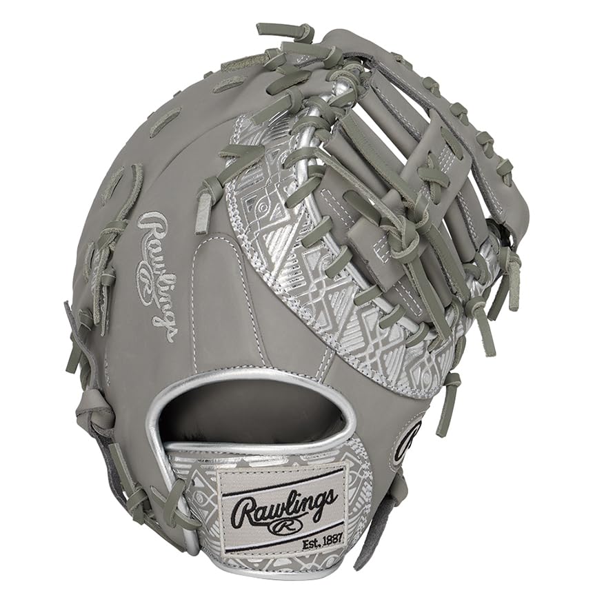 Rawlings CLOUD METAL GR5FHCM53 Baseball First Throw HOH® Glove, Soft, Base, Gray/Platinum, 11.75 inches, Left-Handed