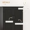 Kitchen Buffet Cabinet Contemporary Kitchen Cabinet Multi Storage 2 Cupboards 3 Shelves 60 X 30 X 123 Cm Black