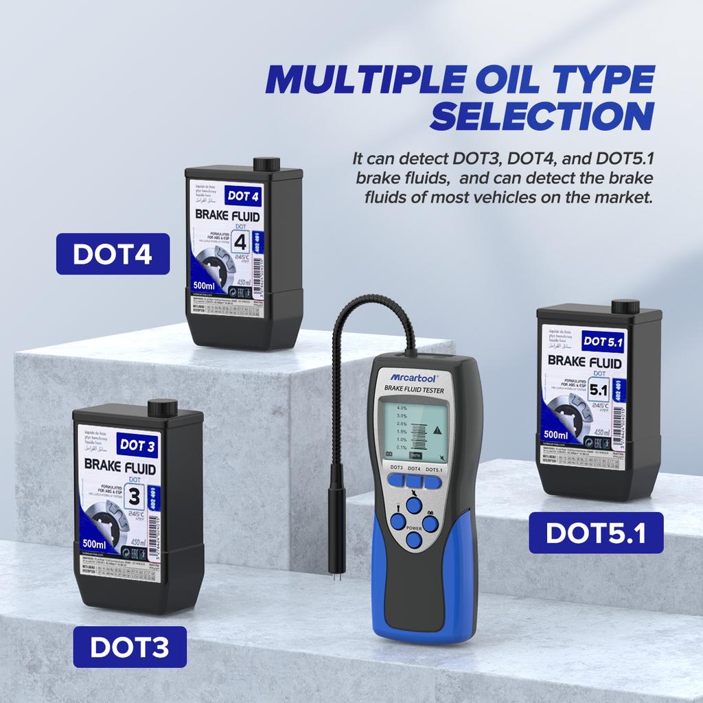 F60 Brake Fluid Tester DOT3/DOT4/DOT5.1 Auto Check Oil Quality with LED Display Brake Fluid Teste