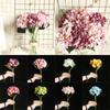 46cm Artificial Hydrangea Fake Silk Flowers Bouquet Bridal Wedding Home Decor