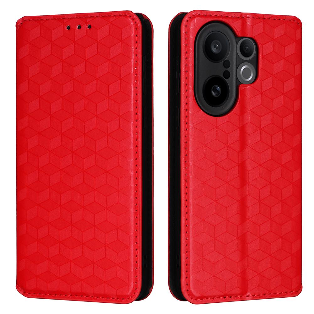 For Vivo X200 FE 5G/S30 Pro Mini 5G Case Wallet Rhombus Imprinted Leather Phone Cover