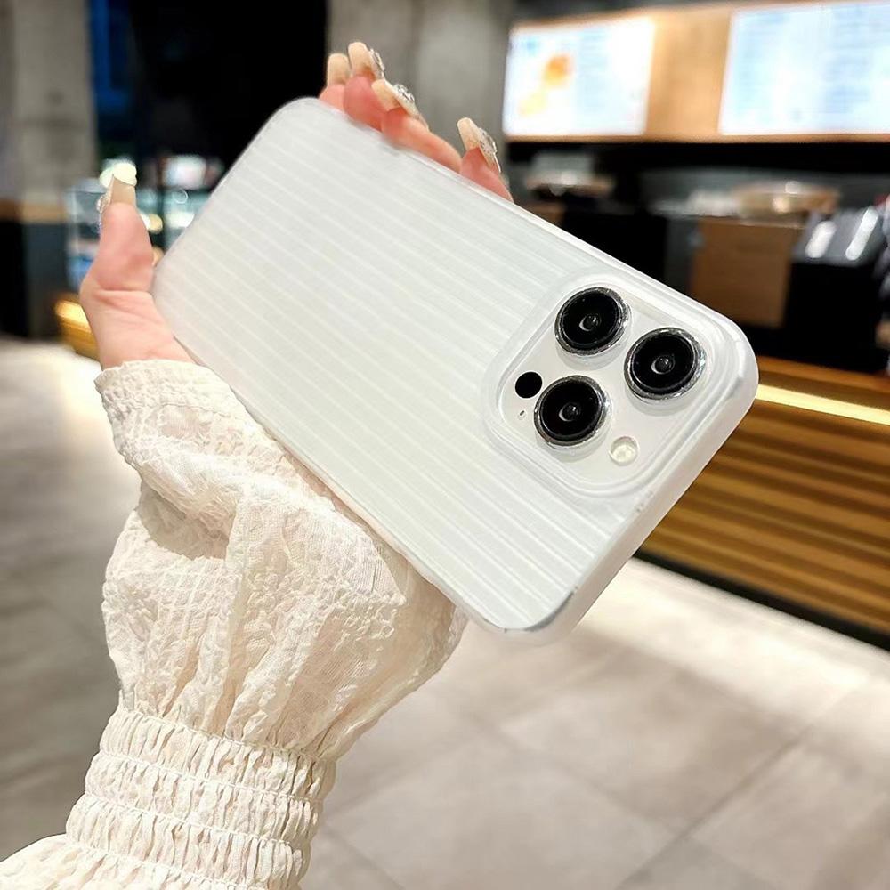 Приятный на ощупь чехол для телефона для iPhone 11 12 13 14 15 16 iPhone 11 12 13 14 15 16 Pro 12 13 14 15 16 Pro Max Роскошный гофрированный узор Противоударный чехол